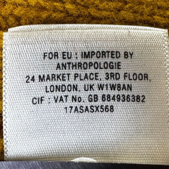 Far Away From Close Anthropologie Skirt Small Mustard Wool Blend Cable Knit Boho - Picture 12 of 12